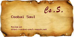 Csobai Saul névjegykártya